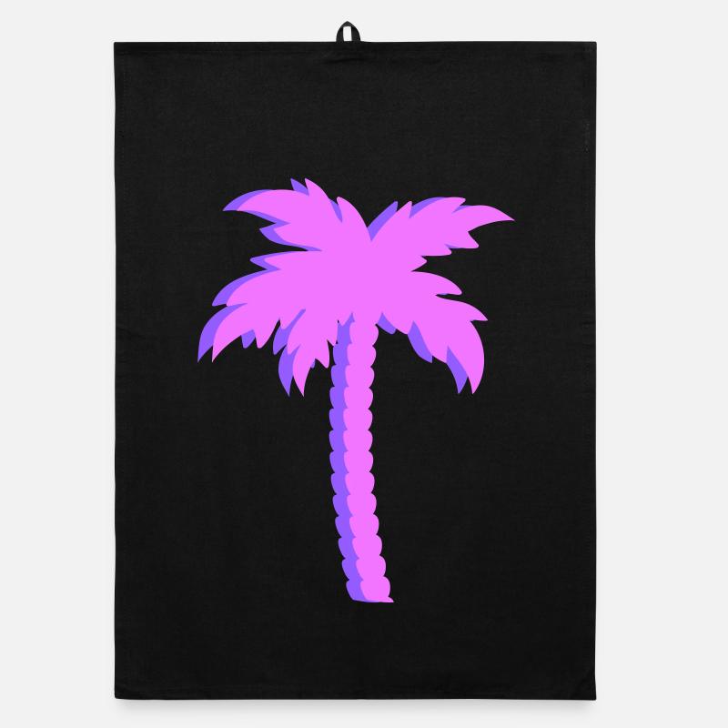 Purple Palm Trees Gradient Organic dish towel