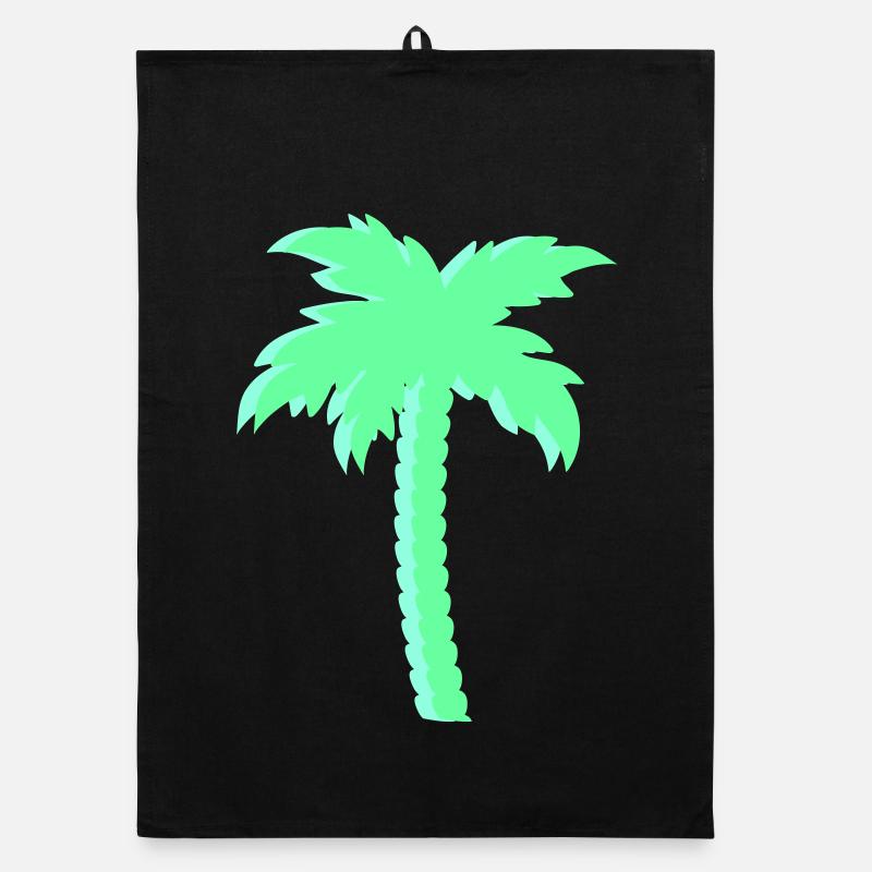 Mint Palme im Neonlook Organic Geschirrtuch