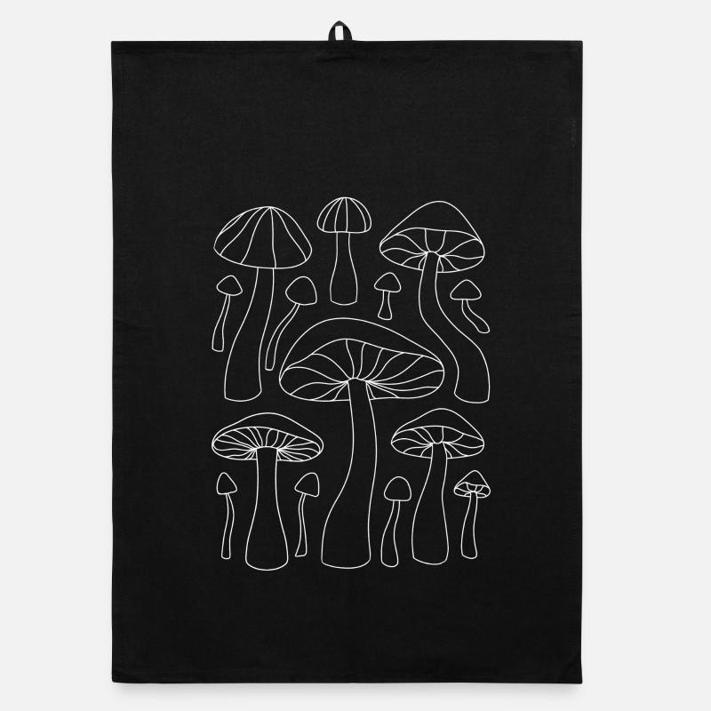 Lineart Pilz Muster Organic Geschirrtuch