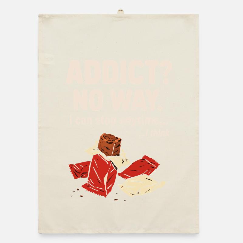Addict No Way Funny Self-Improvement Tee Organic dish towel