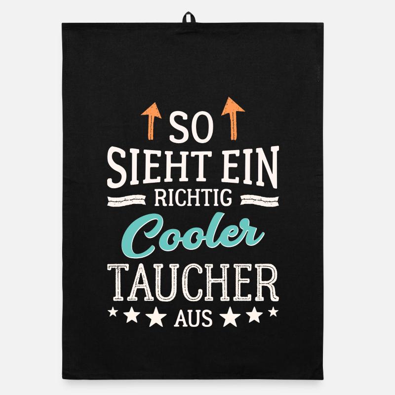 So sieht ein richtig cooler Taucher aus Organic Geschirrtuch