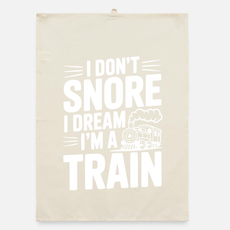 Ich schnarche nicht, ich träume, ich bin ein Zug. Organic Geschirrtuch