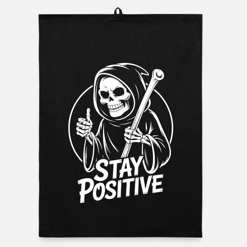 Reste positif, design de Faucheur Torchon bio