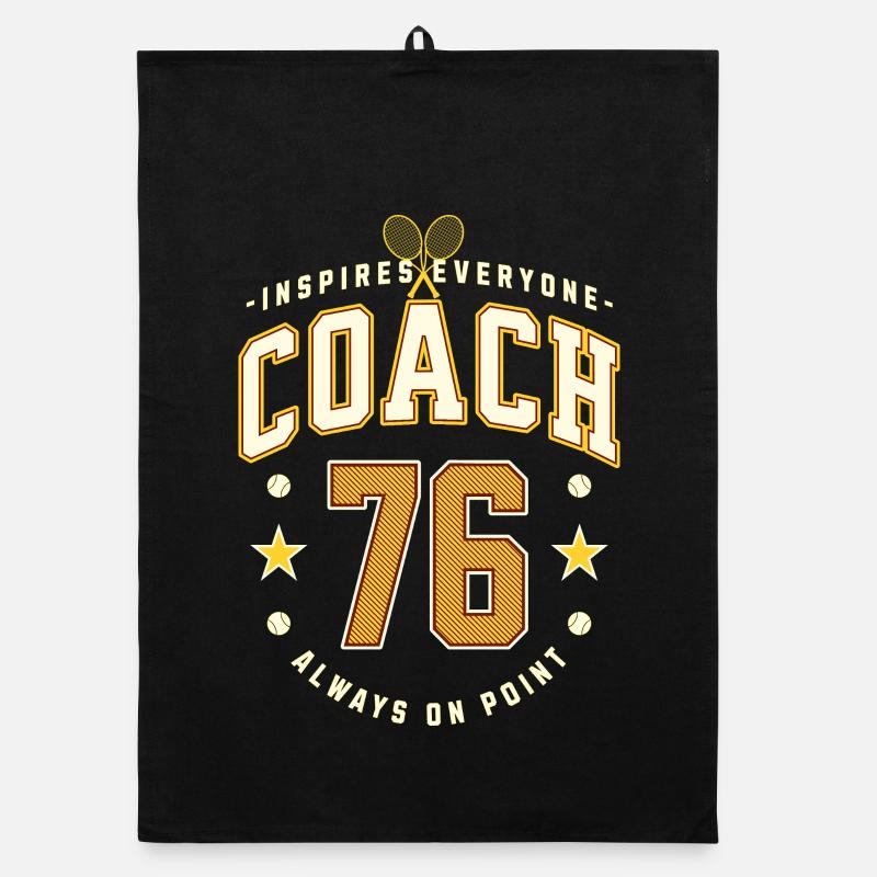 Tennis Coach Birthday 1976, Best Coach Mug Organic dish towel