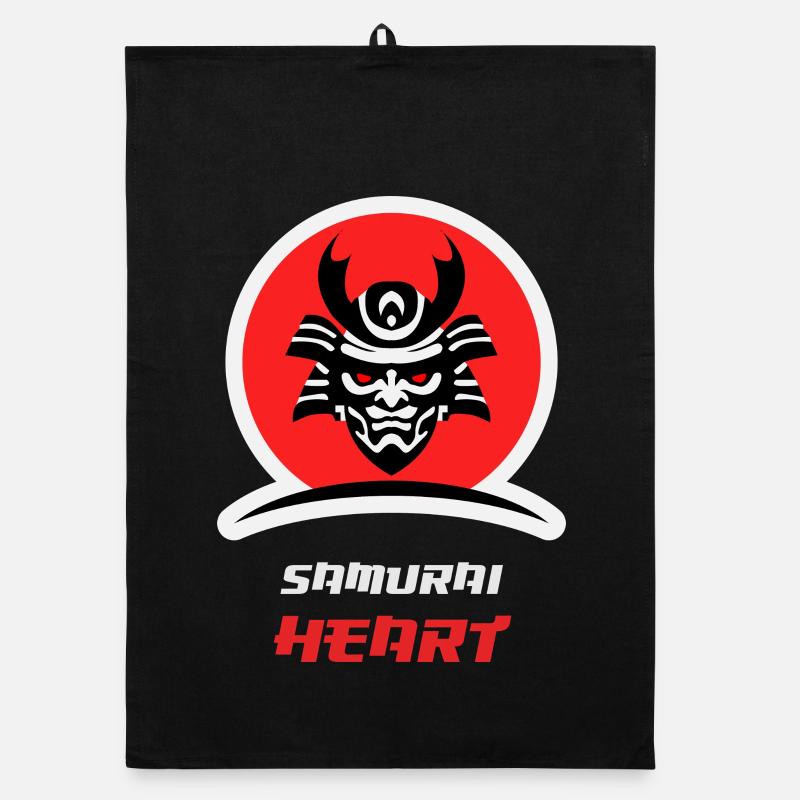 Samurai Workout - Organic dish towel - black
