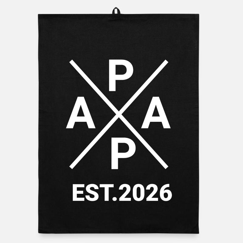 Papa Est. 2026 Vater seit 2026 Werdender Papa 2026 Organic Geschirrtuch