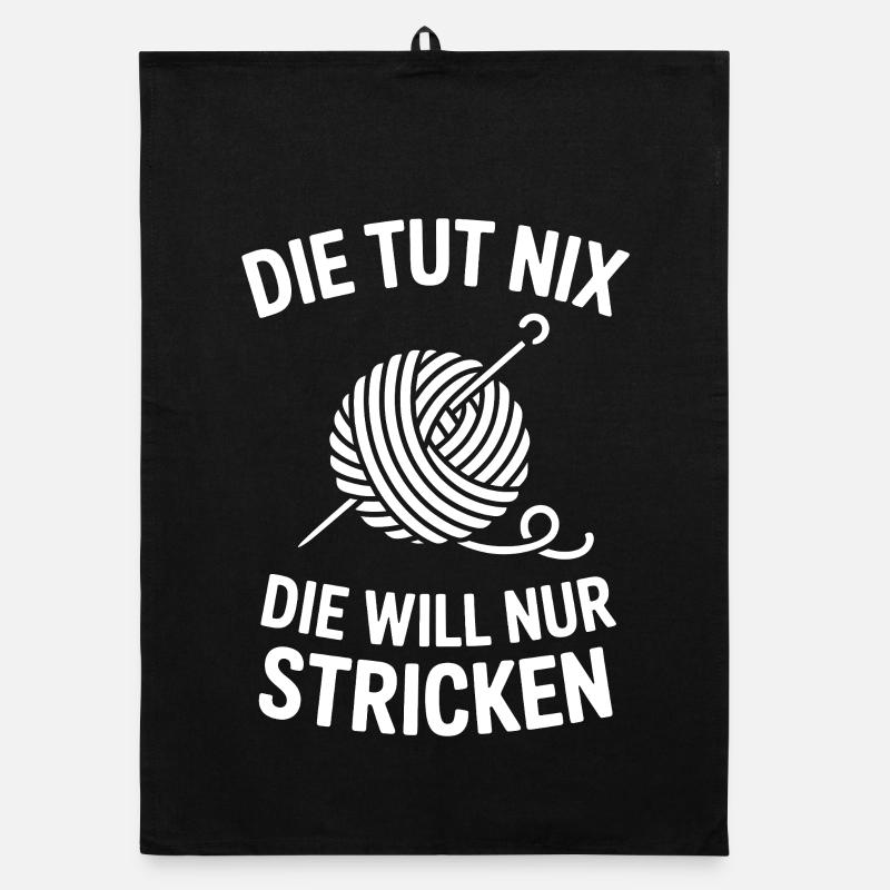 Die will nur stricken Organic Geschirrtuch