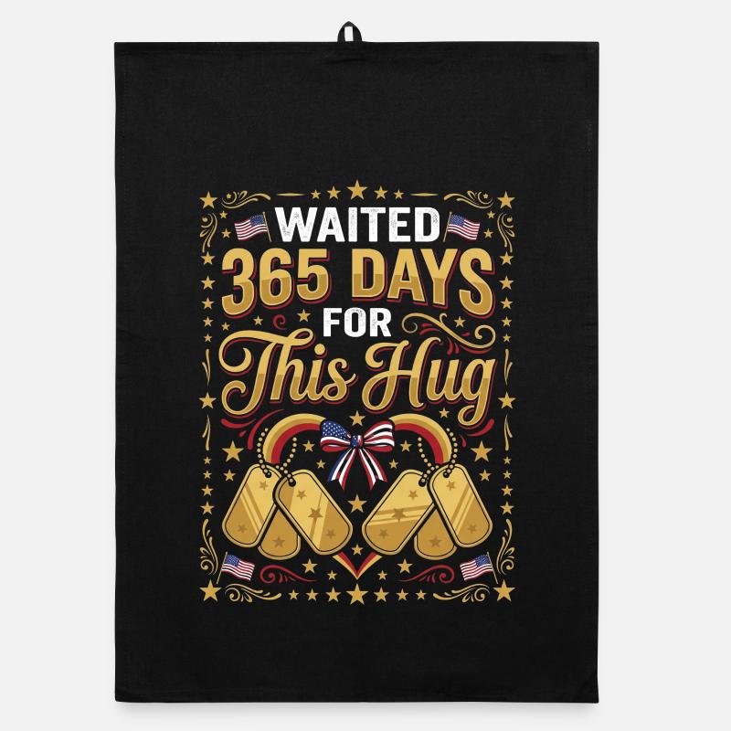 Army Mama Harder Than Boot Camp Eagle Organic dish towel