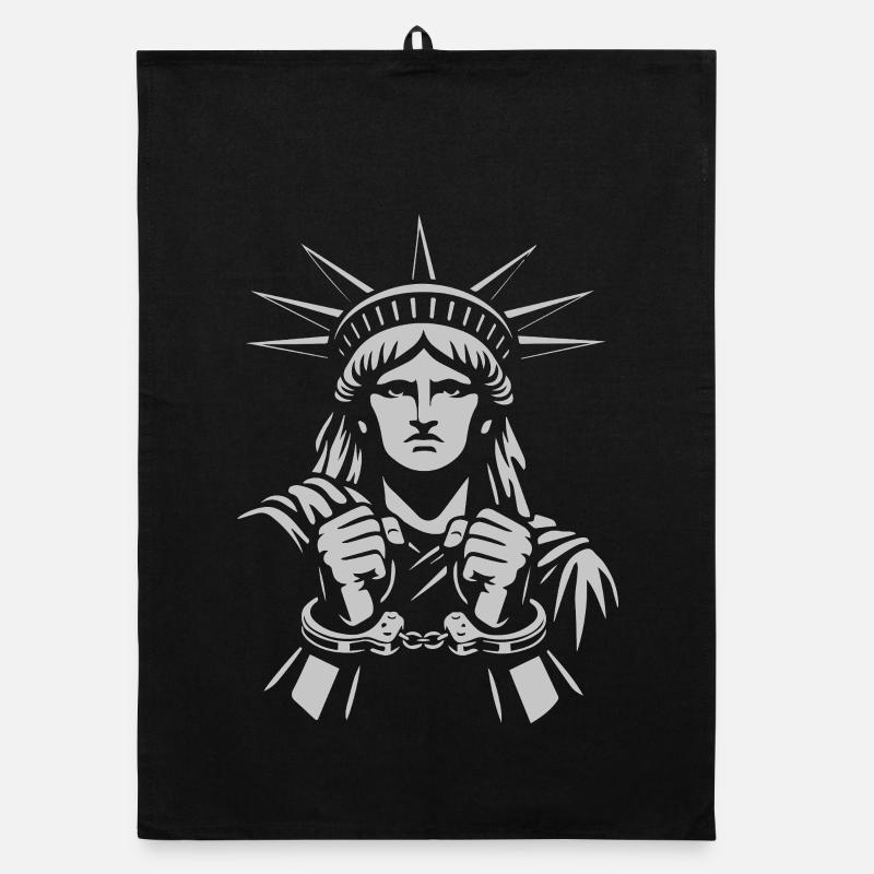 Statue de la Liberté enchaînée Torchon bio