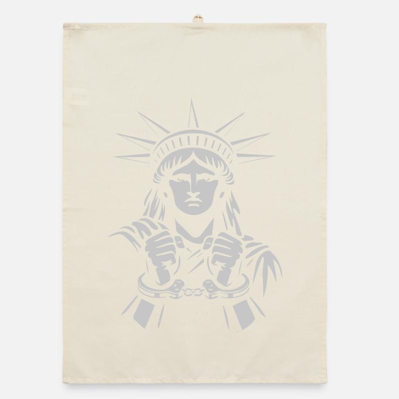 Freiheitsstatue in Ketten Organic Geschirrtuch