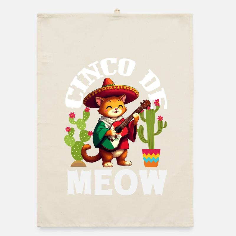 Fierté du Mexique & Maison Drapeau du Mexique Torchon bio