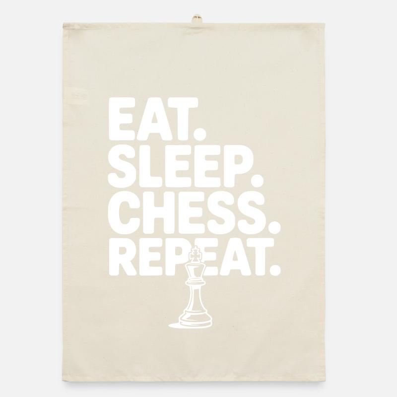 Eat. Sleep. Chess. Repeat. Organic dish towel