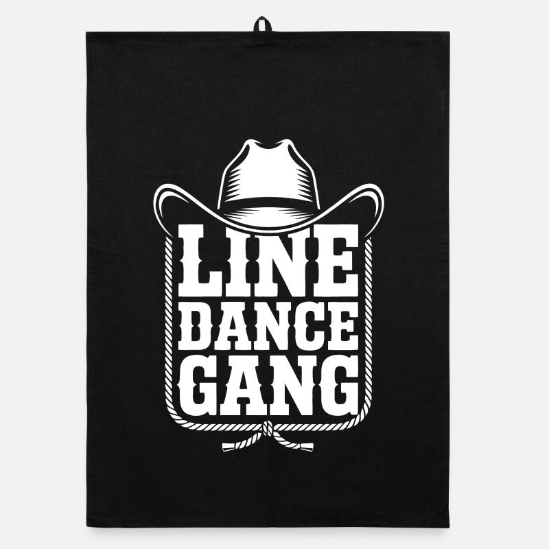 Line Dance Gang – Cowboy Stil Organic Geschirrtuch