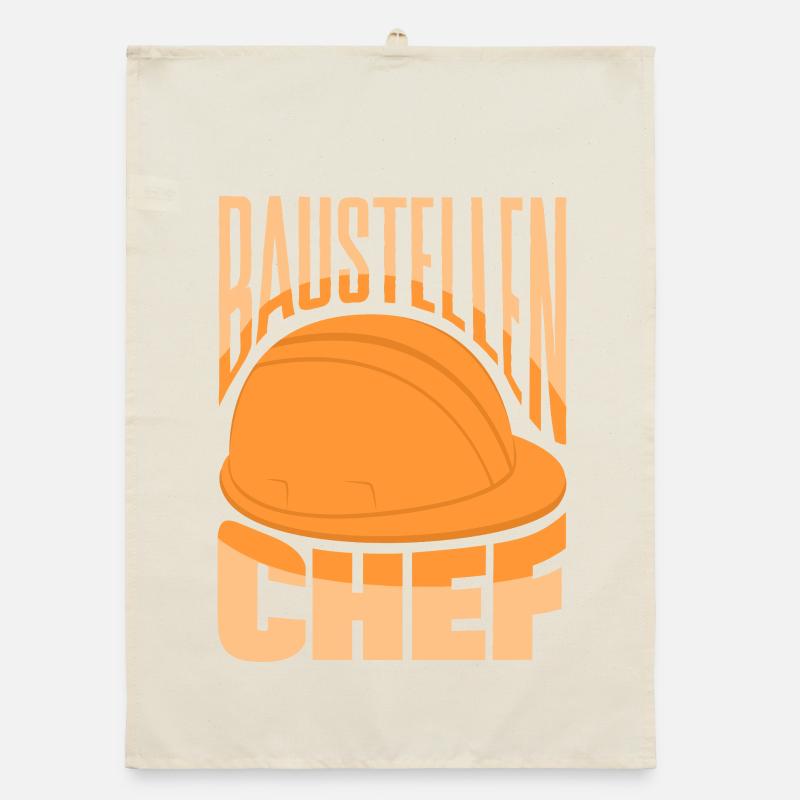 Baustellen Chef Bauleiter Handwerker Hausbau Organic Geschirrtuch