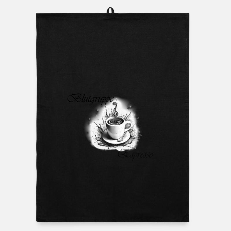 Blood type espresso 2 Organic dish towel