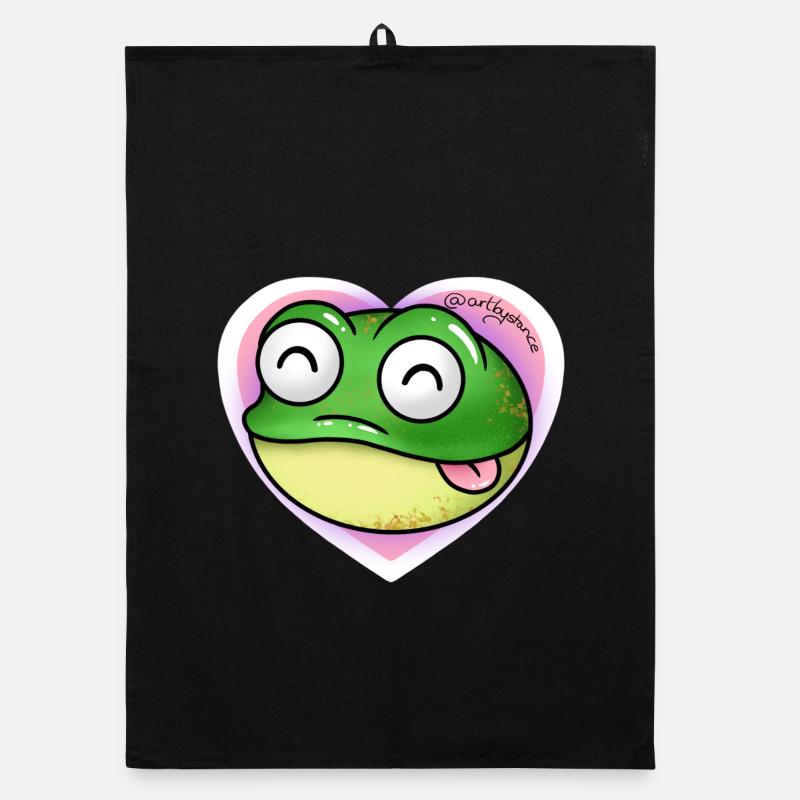 Grenouille  - Torchon bio - noir