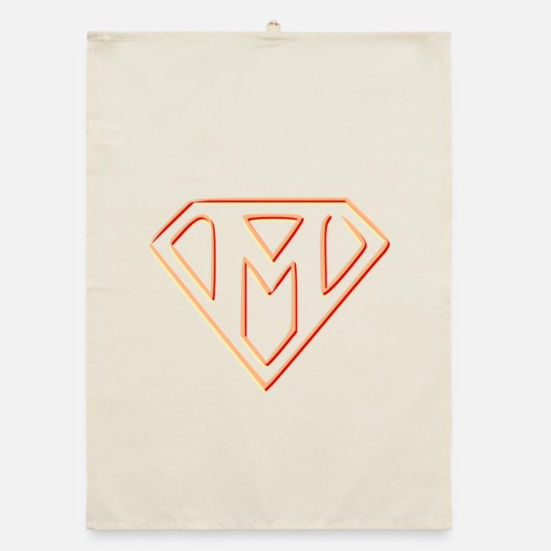 Stylized Power Emblem Organic dish towel