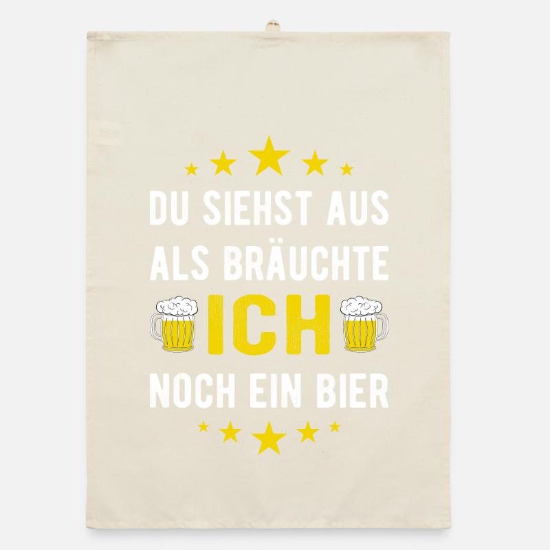 Du siehst aus als bräuchte ich noch ein Bier Organic Geschirrtuch