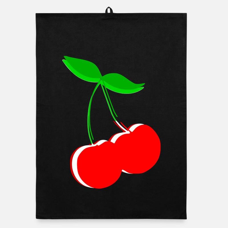 Kirsche Retro Früchte Obst Geschenk Geschenkidee Organic Geschirrtuch