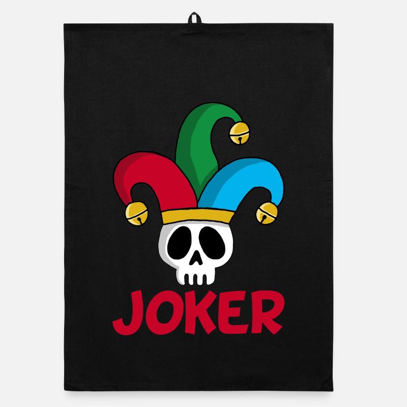 Joker and skull Organic dish towel