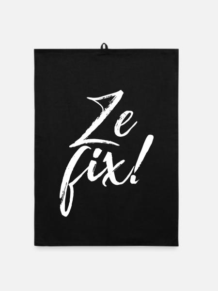 ZEFIX! - Organic Geschirrtuch - Schwarz - Vorne