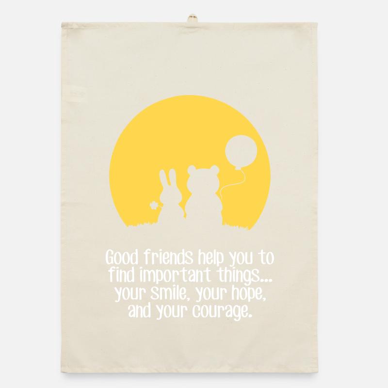 Smile, hope, courage Organic dish towel