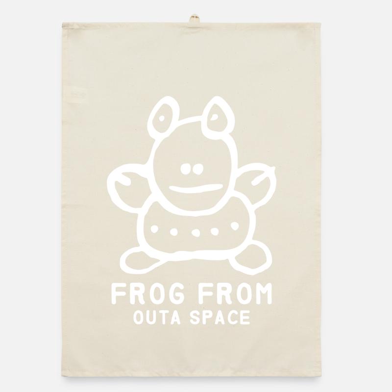 Frosch "Frog from outa Space" Spruch Organic Geschirrtuch