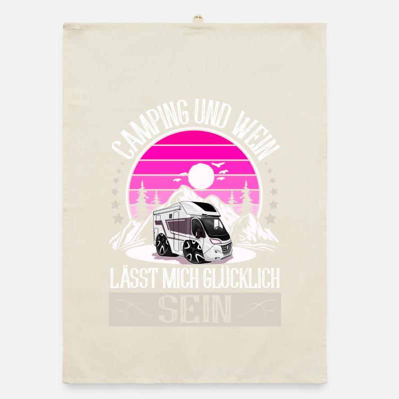 Camping Camper Campen Organic Geschirrtuch