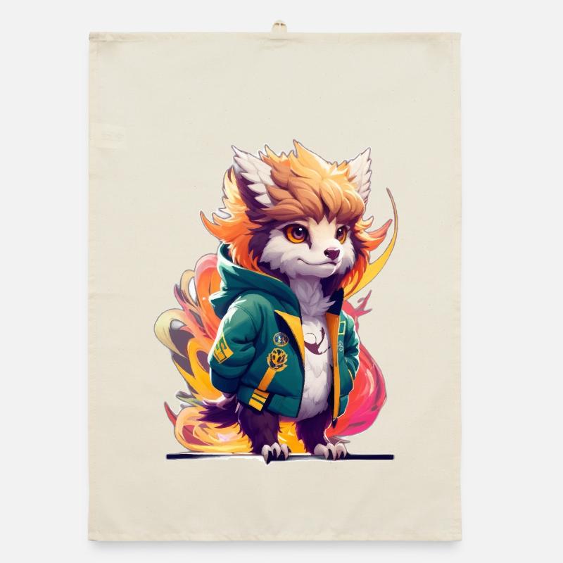 Griffon mignon et élégant Torchon bio