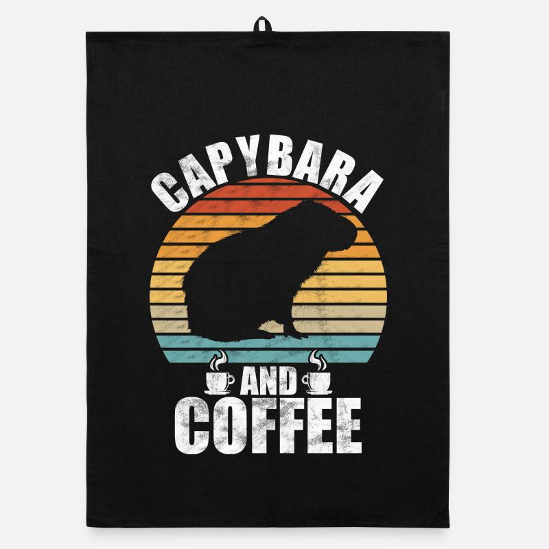 Capybara Zootier Design Organic Geschirrtuch