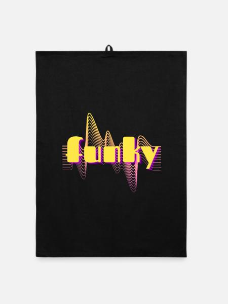 funky - Torchon bio - noir - Devant