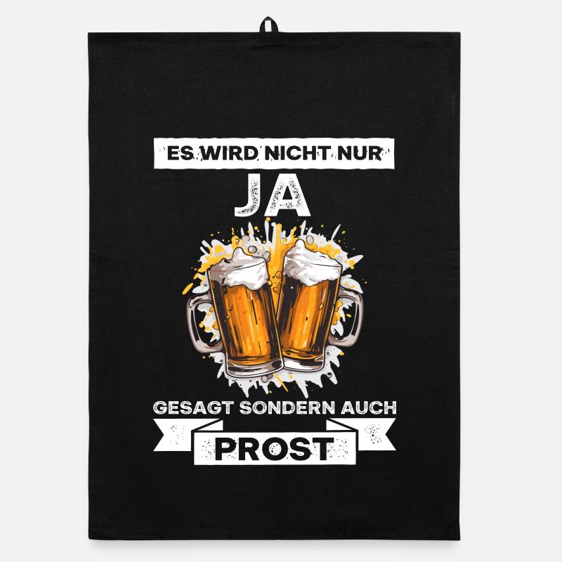 Lustiger Junggesellenabschied Hochzeit Bier Spruch Organic Geschirrtuch