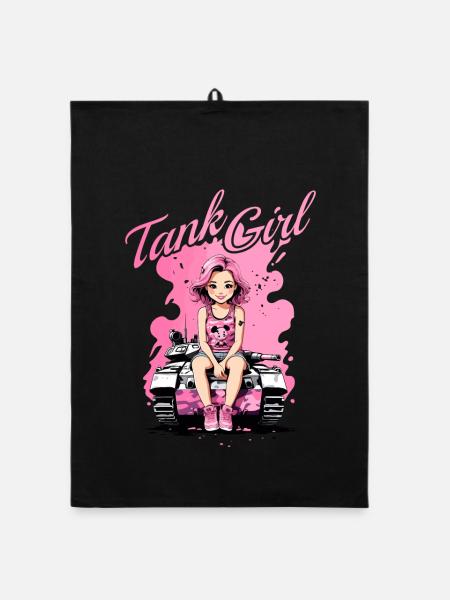 Tank Girl - Organic dish towel - black - Front