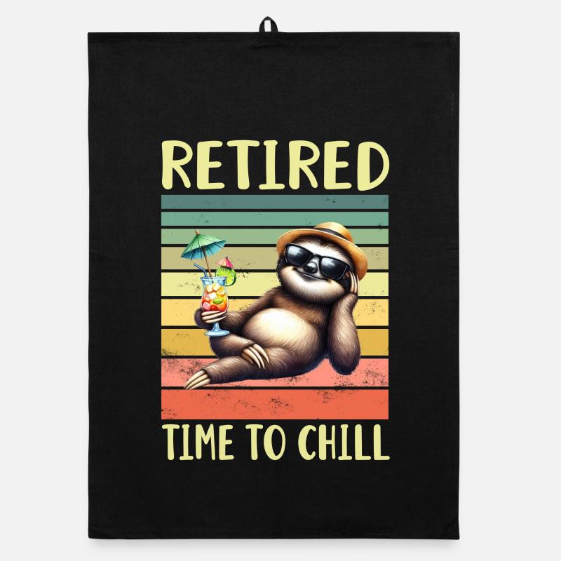 Retired Retired Sloth Organic dish towel