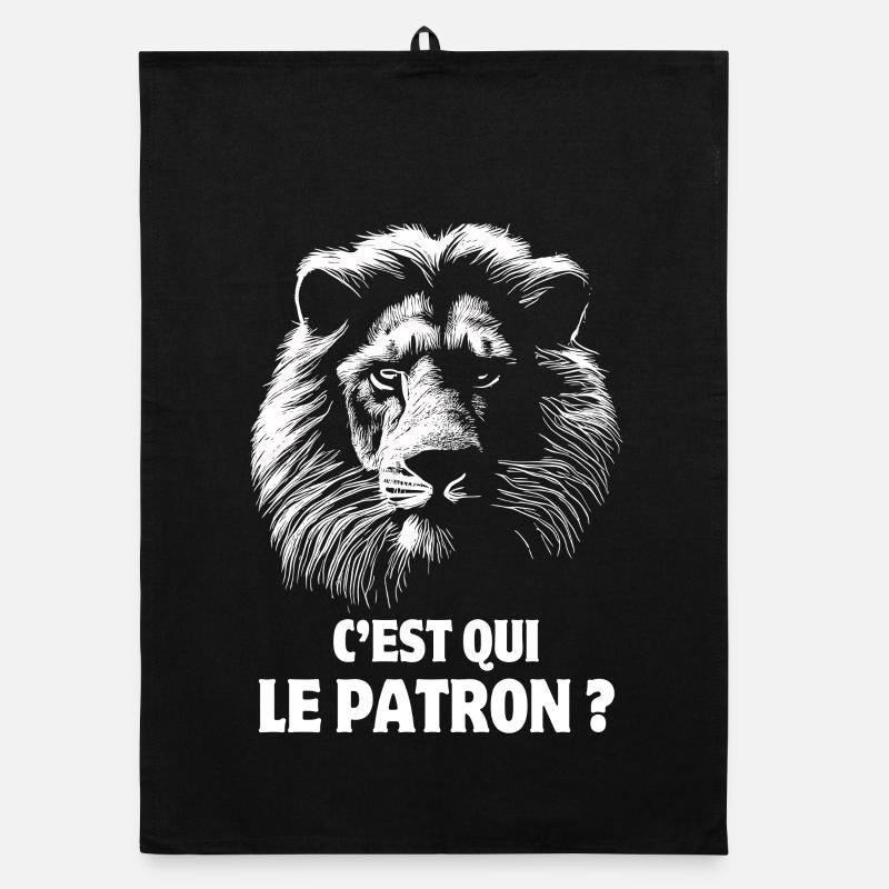 lion, roi de la jungle, patron Torchon bio