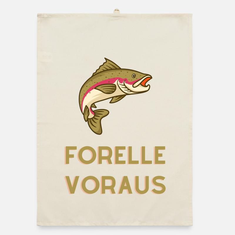 Trout Ahead: Nature's Catch Organic dish towel
