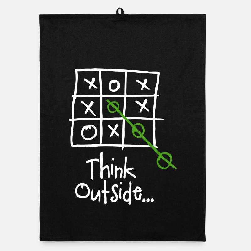 Think Outside the Box - Pensez Hors des Cases Torchon bio