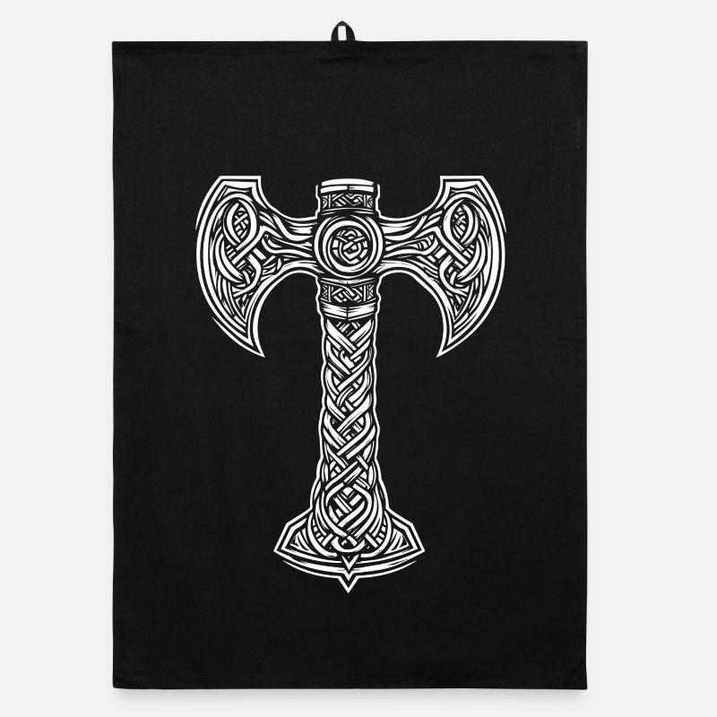 Mjöllnir Wikingersymbol Organic Geschirrtuch