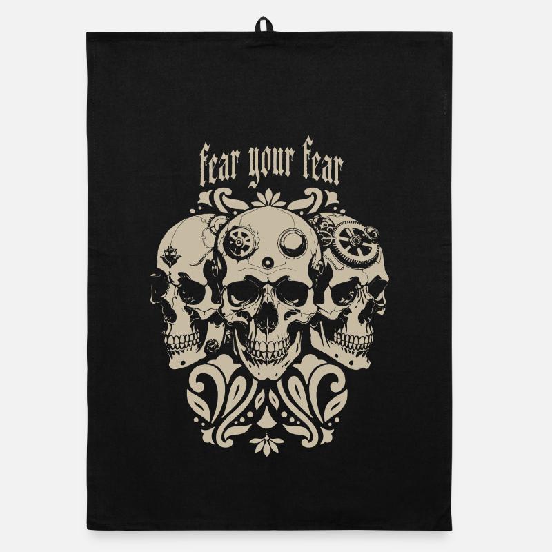 Drei Skulls Organic Geschirrtuch