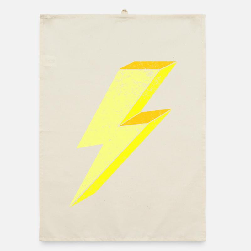 Blitzsymbol Fleckendesign auf Kleidung 3D Organic Geschirrtuch