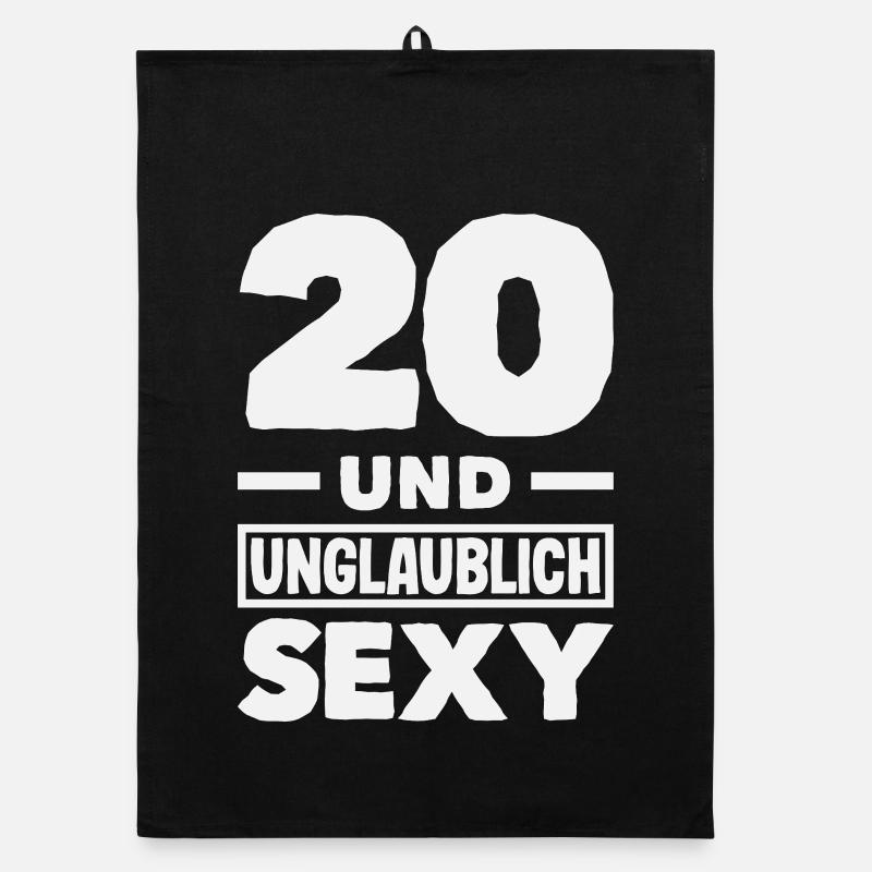 Funny 20th Birthday Gift Organic dish towel