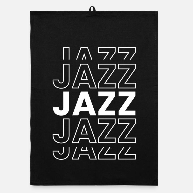 Mutiges und einfaches Jazz-Musik-Logo Organic Geschirrtuch