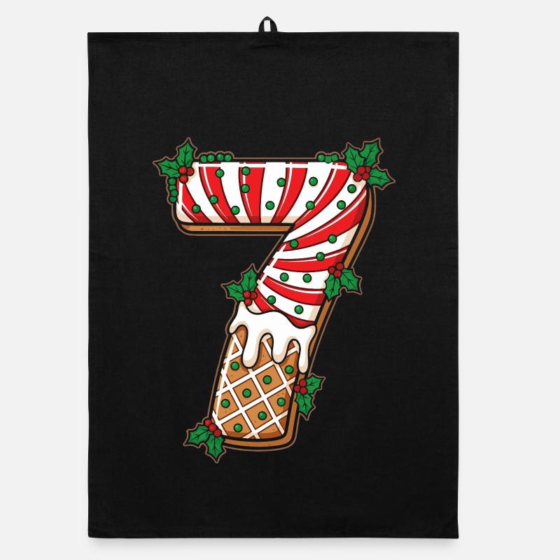 Christmas 7 Popsicle Mistletoe Organic dish towel