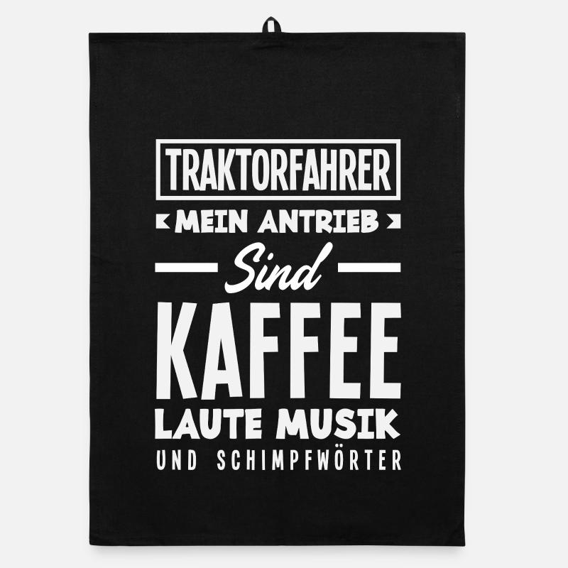Funny Tractor Driver Gift Organic dish towel