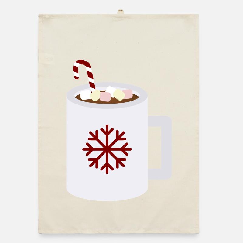 Snowflake Cocoa Mug Kunst Organic Geschirrtuch