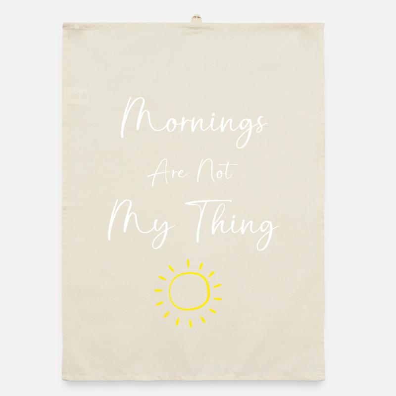 Langschläfer Montag Morgen Morgenmuffel Organic Geschirrtuch