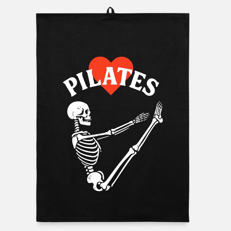 Pilates-Skelettherz Organic Geschirrtuch