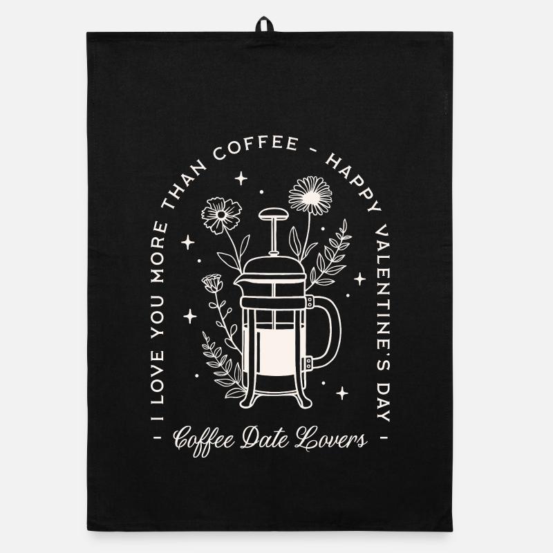 Citations drôles pour les amateurs de café de la Saint-Valentin Torchon bio
