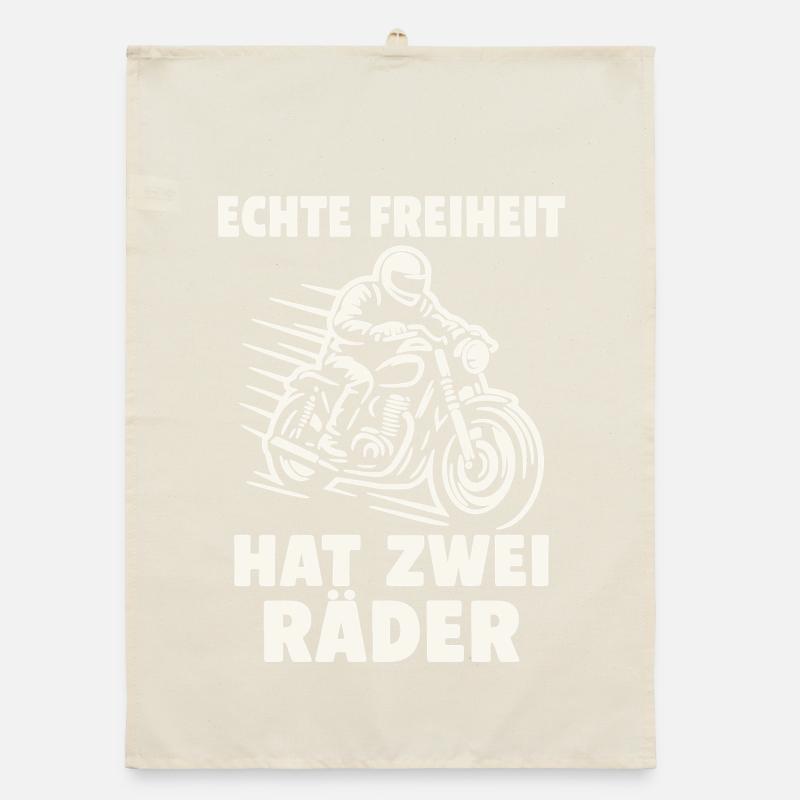 Real freedom has two wheels Organic dish towel