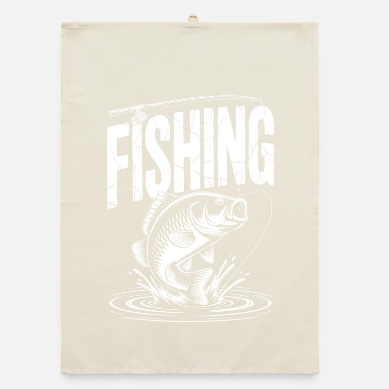 Fischen Karpfen  Organic Geschirrtuch